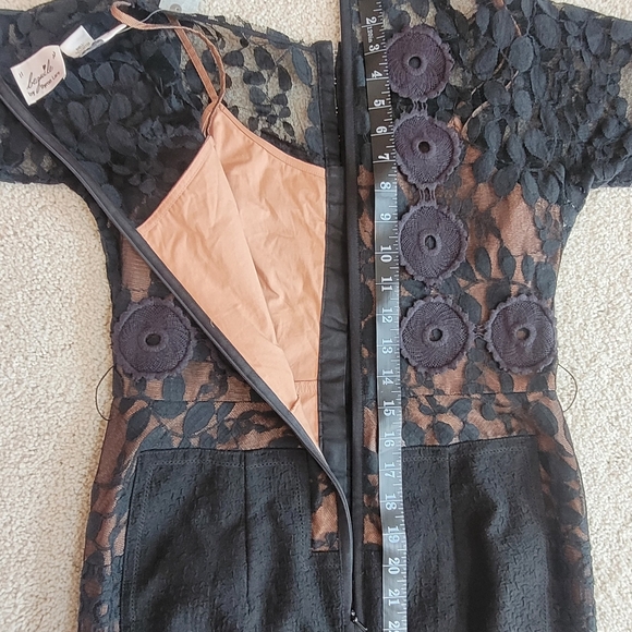 *NWT* Anthropologie Beguile by Bryon Lars Black Lace Carissima Dress Size 6P - Picture 9 of 14